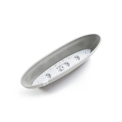 Ecopots Pflanzschale Sofia Lang Weißgrau 56 Cm X 14 Cm X 16 Cm – Bild 2