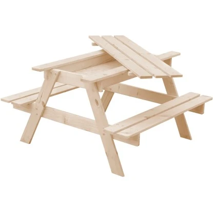 Timbela Kindersitzgarnitur Holz M010-1 Mit Staufach – Bild 4