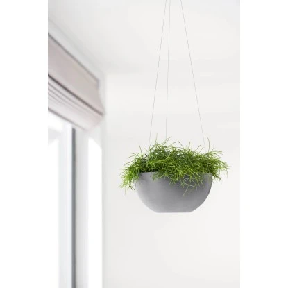 Ecopots Pflanztopf Brussels Hängend Grau 26,5 Cm X 13 Cm – Bild 3