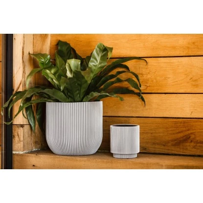 Capi Pflanztopf Groove Kugel Oval Elfenbein 17 Cm X 15 Cm – Bild 2