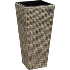 Gartenfreude Pflanzkübel Polyrattan Konisch 28 Cm X 28 Cm Naturfarben