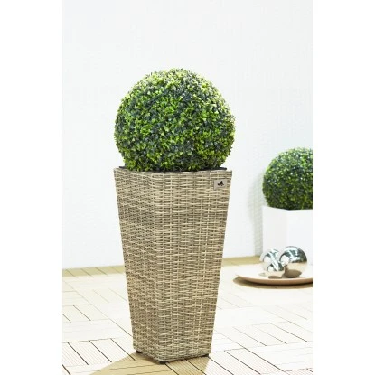 Gartenfreude Pflanzkübel Polyrattan Konisch 28 Cm X 28 Cm Naturfarben – Bild 2