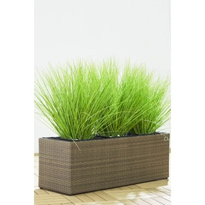 Gartenfreude Pflanzkübel Polyrattan 102 Cm X 36 Cm Cappuccino – Bild 2