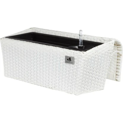 Gartenfreude Balkonkasten Polyrattan 52 Cm X 25 Cm Weiß