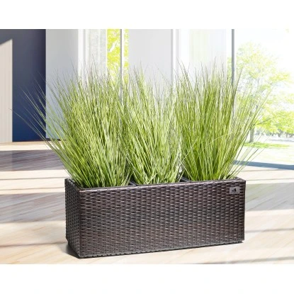 Gartenfreude Pflanzkübel Polyrattan 76 Cm X 26 Cm Bicolour Braun – Bild 4