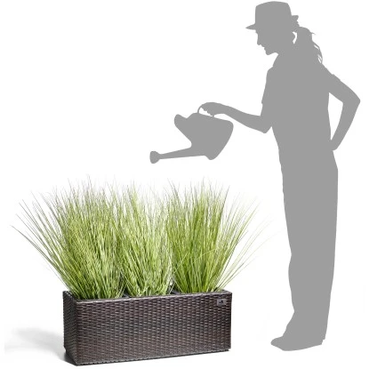 Gartenfreude Pflanzkübel Polyrattan 76 Cm X 26 Cm Bicolour Braun – Bild 5