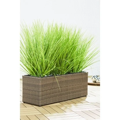 Gartenfreude Pflanzkübel Polyrattan 76 Cm X 26 Cm Cappuccino – Bild 2
