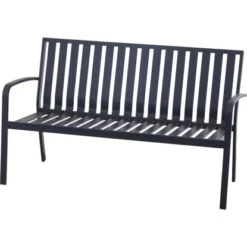 Gardamo 2er Bank Peros Inkl. Kissen Anthrazit