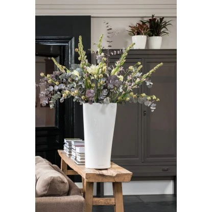 Lechuza Pflanzsäule Delta Premium 40 Cm X 40 Cm X 75 Cm Weiß Hochglanz – Bild 6