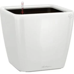 Lechuza Pflanzgefäß Quadro Premium LS 50 Cm X 50 Cm X 47 CmWeiß Hochglanz