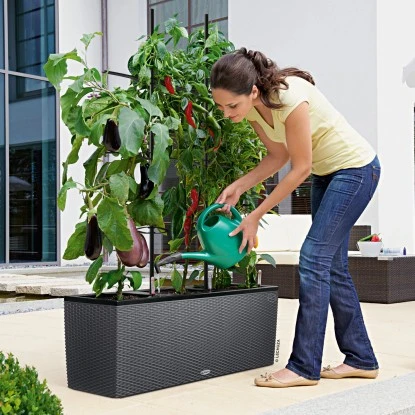 Lechuza Pflanzgefäß Trio Cottage 100 Cm X 32 Cm X 34 Cm Granit – Bild 4