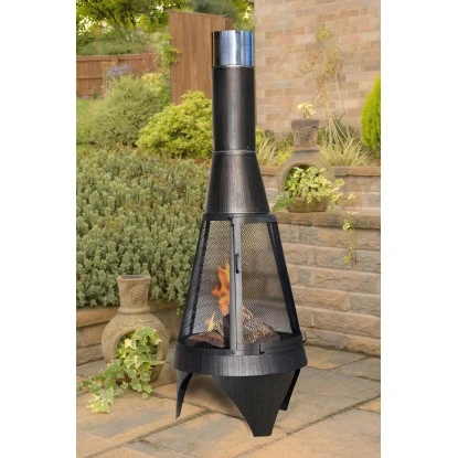 Buschbeck Gartenkamin Mesh Colorado 125 Silber-Schwarz – Bild 2