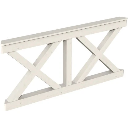 Skan Holz Brüstung Andreaskreuz 180 X 84 Cm Fichte Weiß