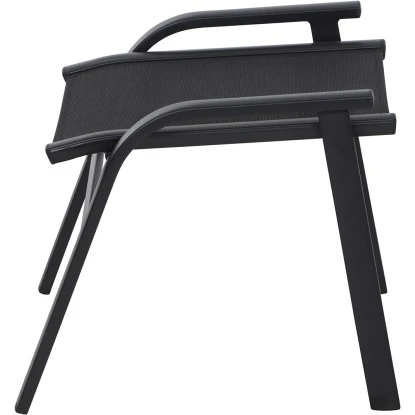 Siena Garden Solana Hocker Matt Anthrazit-Silber-Schwarz Gestell Aluminium – Bild 3