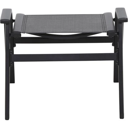 Siena Garden Solana Hocker Matt Anthrazit-Silber-Schwarz Gestell Aluminium – Bild 4