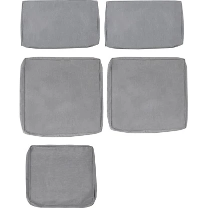 (Ersatz-)Kissenhüllen-Set Für Hopevale Sofa-Lounge-Set Grau 5-teilig