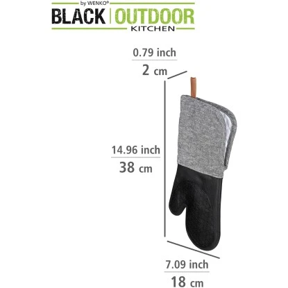 Wenko Topfhandschuhe Ada 2er-Set Silikon-Handflächen Schwarz – Bild 4