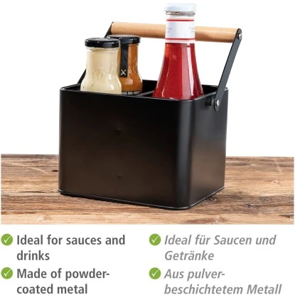 Wenko Utensilienkorb Baco Black Outdoor Kitchen Schwarz â Bild 3