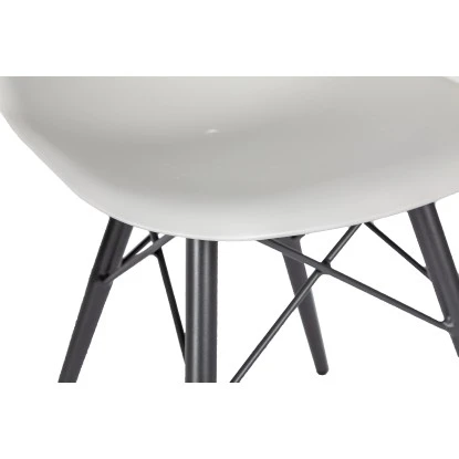 Acamp Set 2x Schalenstuhl New York 61 Cm X 61 Cm X 80 Cm Anthrazit-Weiß – Bild 3