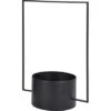 Pflanztopf Mit Halter Rund Schwarz 49 Cm X 20 Cm X 34 Cm