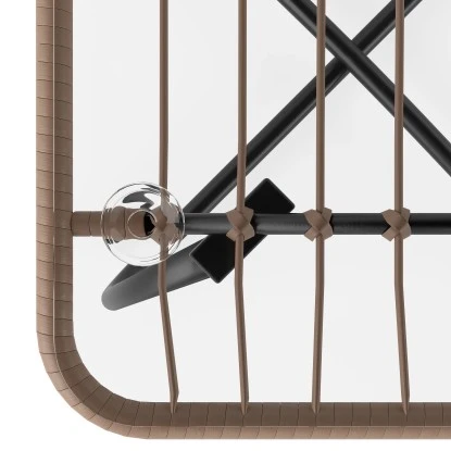 Balkonmöbel-Set Willmar 3-teilig Polyrattan Beige – Bild 6