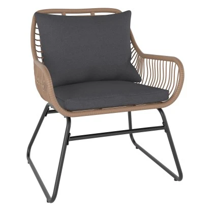 Balkonmöbel-Set Willmar 3-teilig Polyrattan Beige – Bild 3