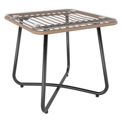 Balkonmöbel-Set Willmar 3-teilig Polyrattan Beige – Bild 4