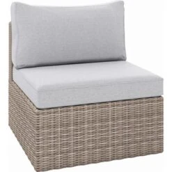 Lounge-Sessel Olea Aus Polyrattan Sand
