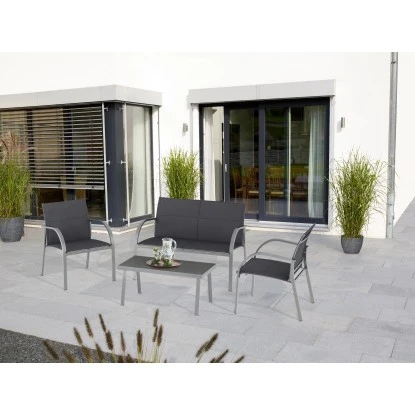 Lounge-Set Torreon 4-teilig Textilbespannung Anthrazit – Bild 10