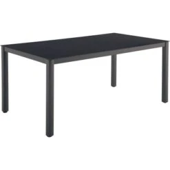 Gartentisch Harris Rechteckig Schwarz 160 Cm X 90 Cm