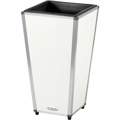 Amare Blumentopf Pur Fiberglas Design 28 Cm X 28 Cm X 51 Cm Weiß