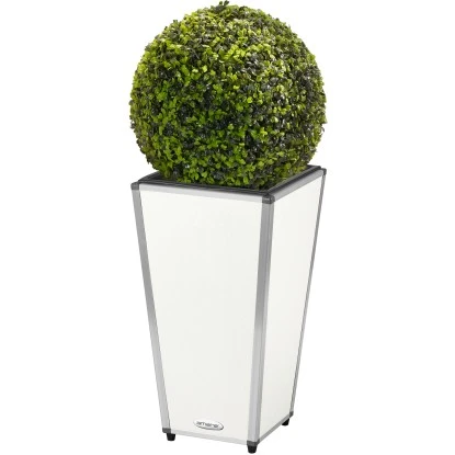 Amare Blumentopf Pur Fiberglas Design 28 Cm X 28 Cm X 51 Cm Weiß – Bild 2