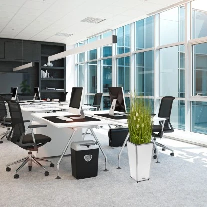 Amare Blumentopf Pur Fiberglas Design 28 Cm X 28 Cm X 51 Cm Weiß – Bild 8