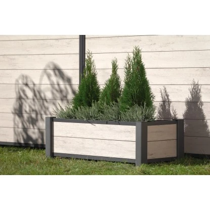 WPC Pflanzkasten 129,5 Cm X 52 Cm X 40 Cm Sand – Bild 2