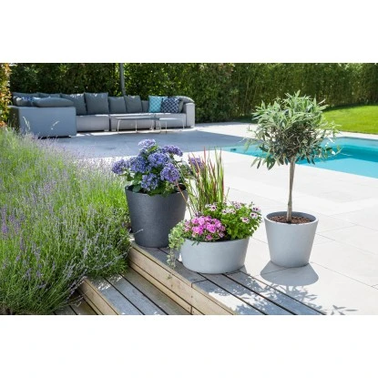 Scheurich Pflanzschale C-Cone Ø 39 Cm Stony Black – Bild 3