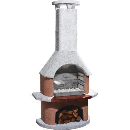 Buschbeck Gartengrillkamin San Remo Weiß-Terrakotta