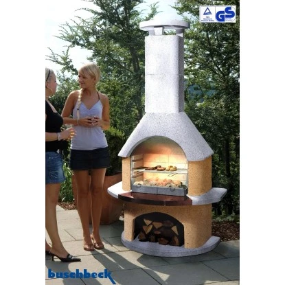 Buschbeck Gartengrillkamin San Remo Weiß-Terrakotta – Bild 2