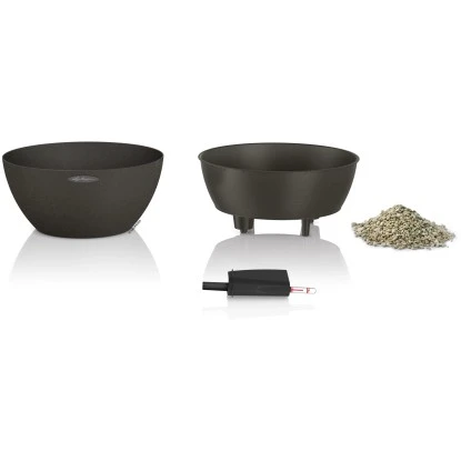 Lechuza Pflanzgefäß Cubeto Stone 30 Graphitschwarz Ø 30 Cm – Bild 2