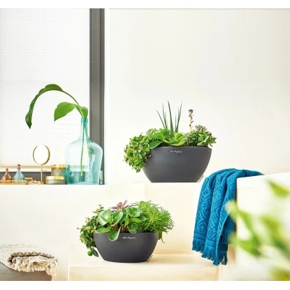 Lechuza Pflanzgefäß Cubeto Stone 30 Graphitschwarz Ø 30 Cm – Bild 3