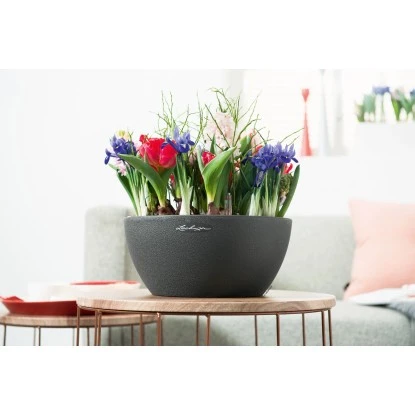 Lechuza Pflanzgefäß Cubeto Stone 30 Graphitschwarz Ø 30 Cm – Bild 4