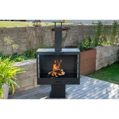 Westmann Grill Und Kaminofen Schwarz â Bild 7
