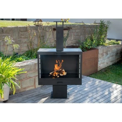 Westmann Grill Und Kaminofen Schwarz â Bild 8