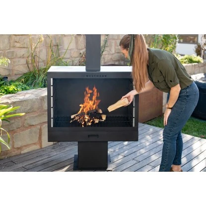 Westmann Grill Und Kaminofen Schwarz â Bild 9