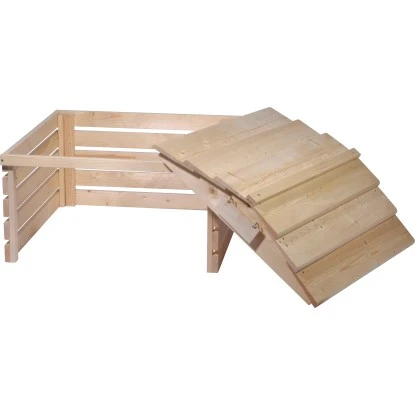 Dobar Mährobotergarage Mit Abnehmbarem Dach Fichte Natur 52,5 X 78,5 X 74 Cm – Bild 3