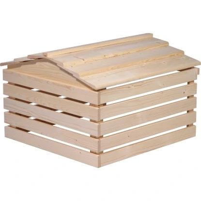 Dobar Mährobotergarage Mit Abnehmbarem Dach Fichte Natur 52,5 X 78,5 X 74 Cm – Bild 4