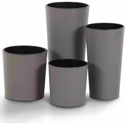 Siena Garden Pflanzgefäß Eco Lens Grau Ø 25x25,5 Cm – Bild 3