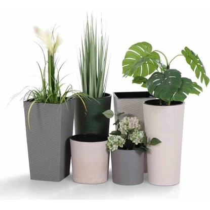 Siena Garden Pflanzgefäß Eco Lens Grau Ø 25x25,5 Cm – Bild 5