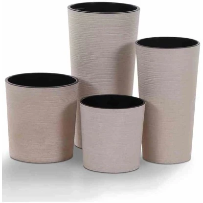 Siena Garden Pflanzgefäß Eco Locon Weiß Ø 25x46,5 Cm – Bild 2