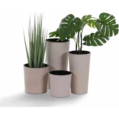 Siena Garden Pflanzgefäß Eco Locon Weiß Ø 25x46,5 Cm – Bild 4