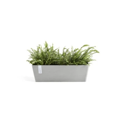 Ecopots Pflanztopf Bruges Weißgrau 55 Cm X 17 Cm – Bild 2